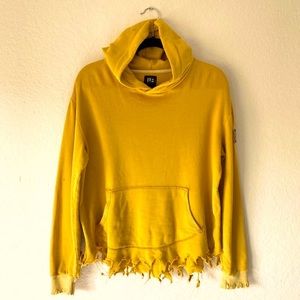 LF Distressed Yellow Sweatshirt with Logo